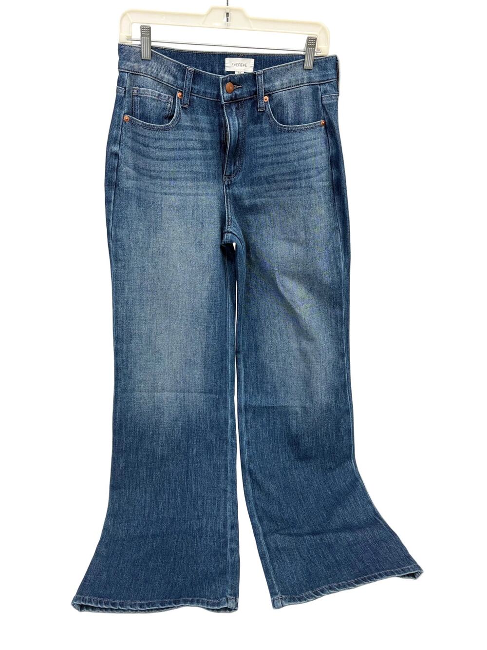 Evereve wide leg blue jeans